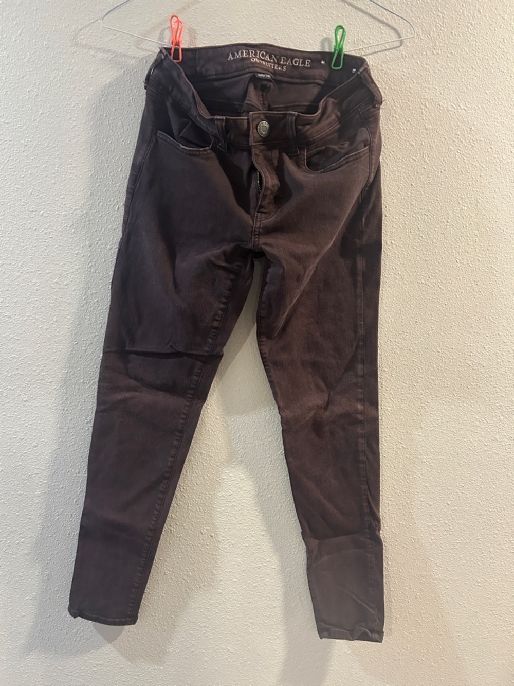 American Eagle Women’s Purple Skinny Jeans USED